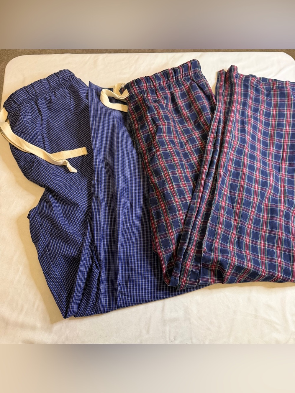 Bottoms Out Plaid Pajama‎ Lounge Pants Men’s Large Blue Red